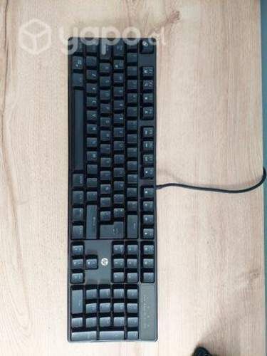 Teclado mecánico gamer marca HP, 104 teclas