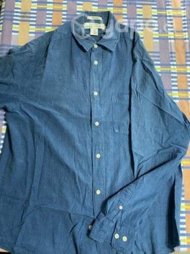 Camisa manga larga azul LOGG H&M Talla M Hombre
