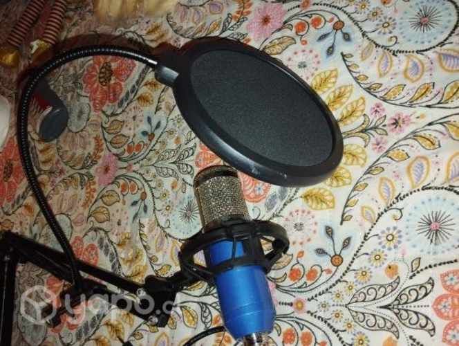 Micrófono condensador con anti pop