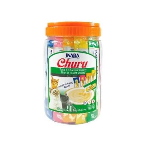Churu Sabor Pollo Y Atún Para Gatos 50 Tubos X 14