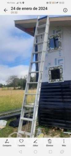 Escalera telescópica aluminio 7.3mts.