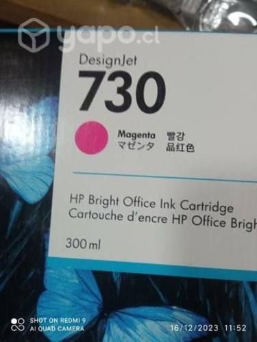 Tinta HP 730 magenta original de 300ml