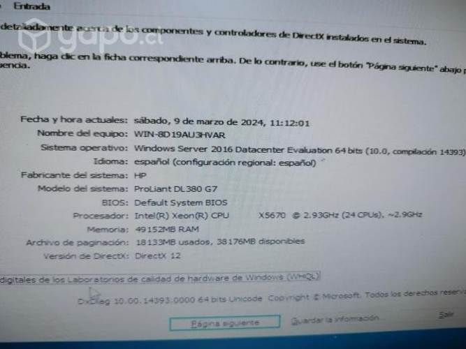 Servidor HP ProLiant DL 380 G7