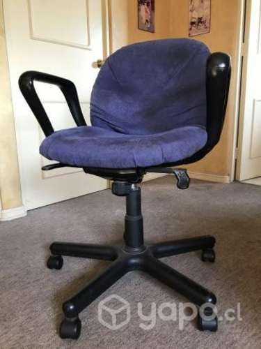 Silla Azul Reclinable, altura ajustable