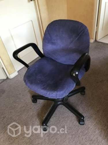 Silla Azul Reclinable, altura ajustable