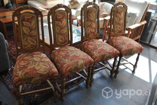 Juego 4 Sillas Tapizadas