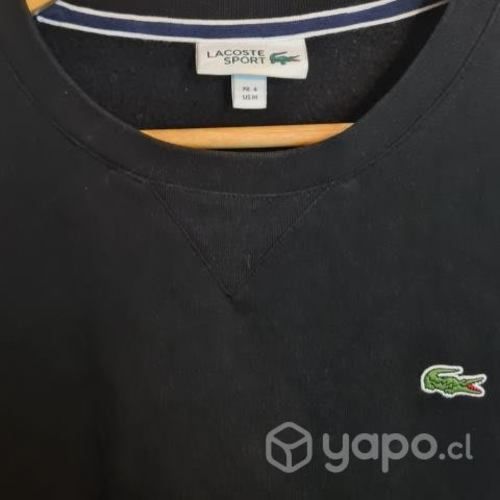 Polerón Lacoste Negro - Calce Regular