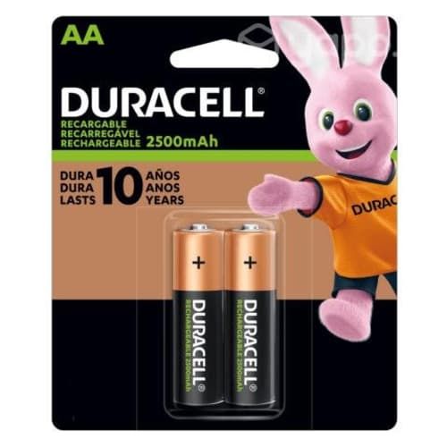 Pilas Recargable AA HR6x2 1.2V Cilindrica Duracell
