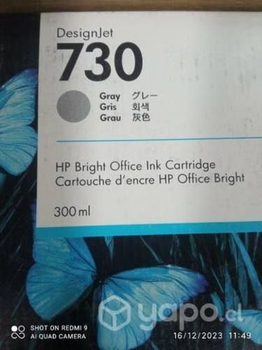 Tinta HP 730 gris original de 300ml