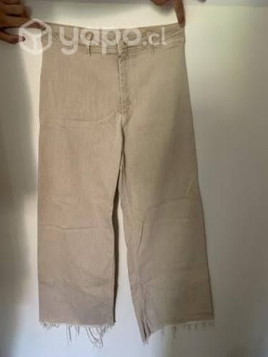Jeans ZARA beige talla 40