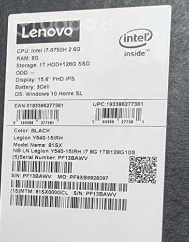 Lenovo Legion i7 Y540 laptop notebook