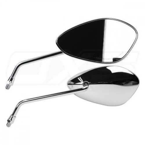 Espejos para moto cromado tipo chopper moxi