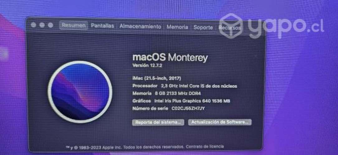 IMac 21,5 del 2017