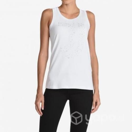 Polera Mujer Juventus Sin Mangas TOP GLITT C/ Logo