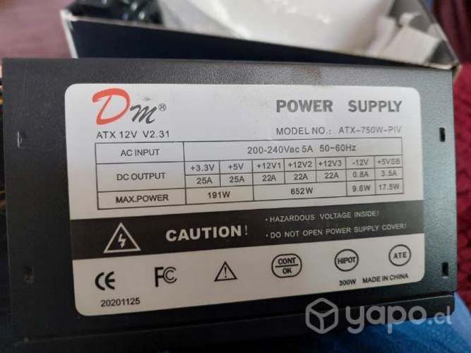 Fuente de poder 750W