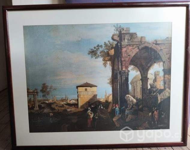 8 laminas enmarcadas obras de pintores