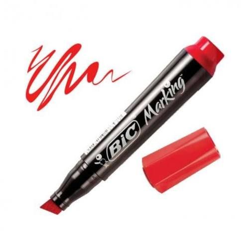 Marcador Permanente Bic Plumon Color Rojo Set 12 U