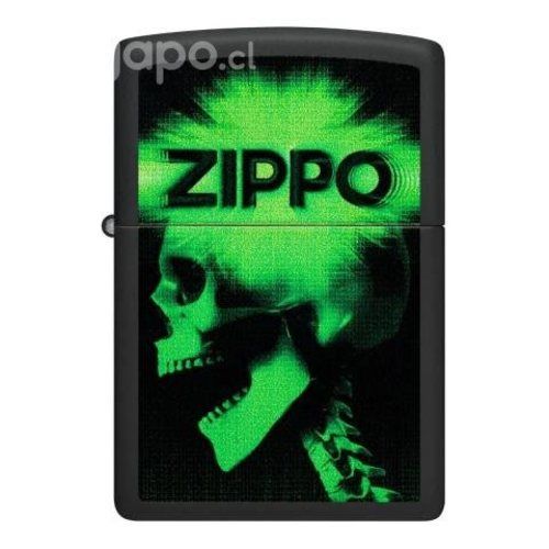 Zippo Green Skull Cyber Design ZP48485