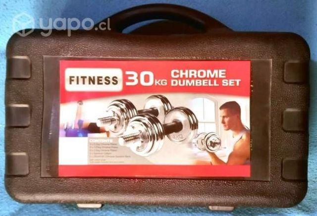 Set de Mancuernas 30kg Chrome Dumbell