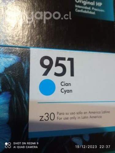 Tintas hp 951 colores originales