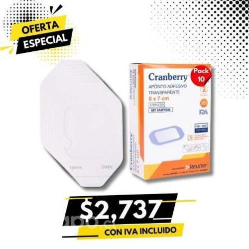 Apósito Adhesivo Transparente 6X7CM Cranberry (Pac