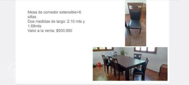 Mesa sólida extendible + 6 sillas