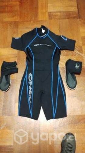 Traje surf de niño + Zapatillas para el agua