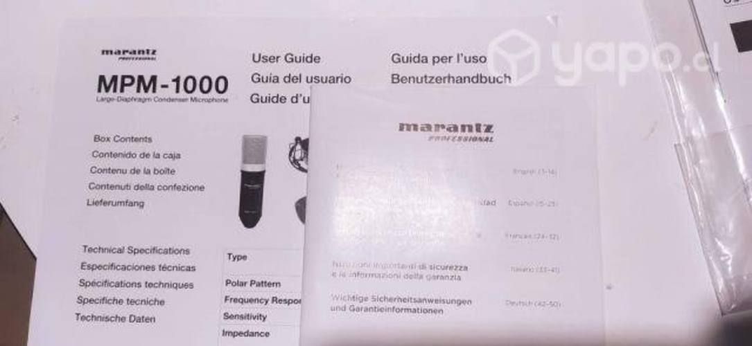 Microfono Marantz MPM-1000 + Interfaz Onyx