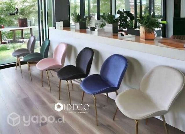 Silla de terciopelo para comedor