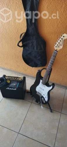 Guitarra electrica freeman + amplificador marshall