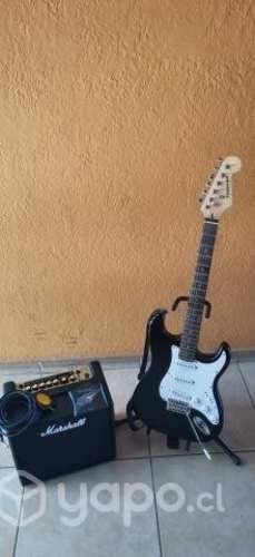 Guitarra electrica freeman + amplificador marshall