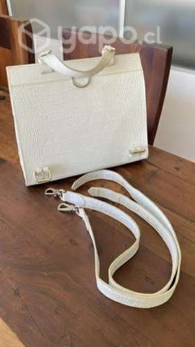 Cartera mochila blanca