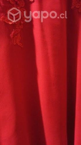 Vestido rojo S usado 1 sola postura con detalle