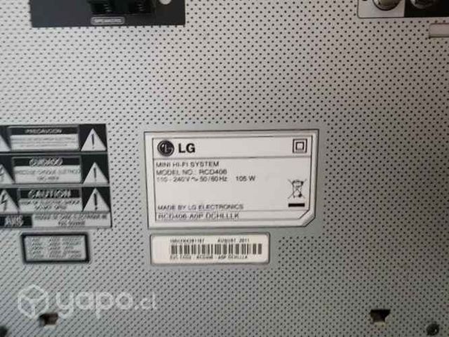 Equipo LG perfecto estado Modelo RCD406