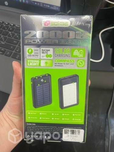 Powerbank Solar Portátil Para Celular 20. 000 Mah