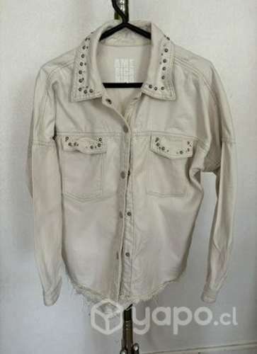 Chaqueta americanino jeans blanco