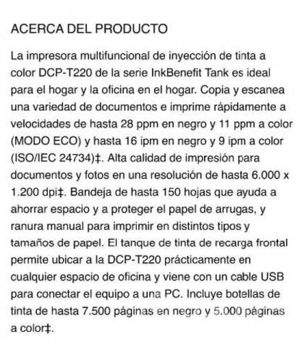 Impresora multifuncional de inyección de tinta