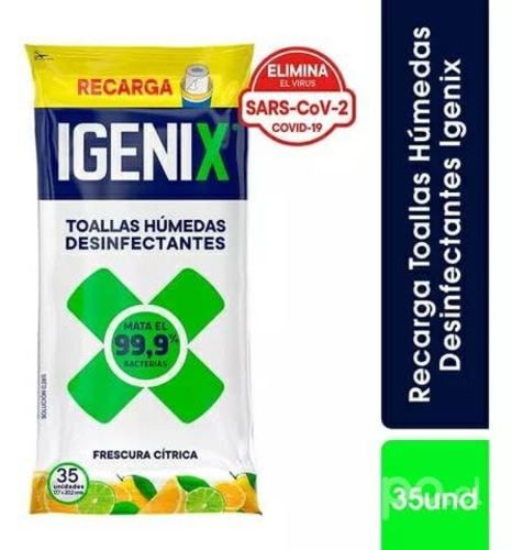 Recarga de toallitas IGENIX bolsa x 35u