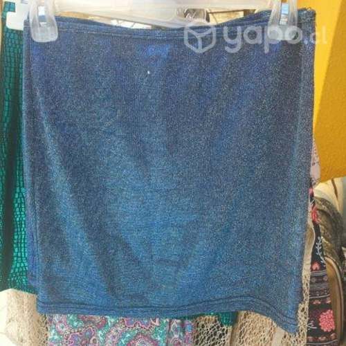 Mini falda de fiesta brillante talla S/M