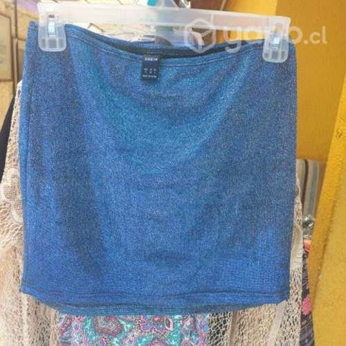 Mini falda de fiesta brillante talla S/M
