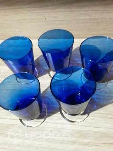 Vintage Copas Azul Cobalto