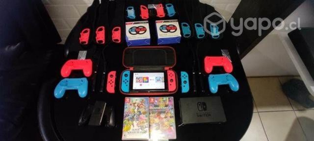 Nintendo Switch + 2 juegos + FULL Accesorios