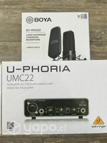 Pack micrófono + interfaz de audio | como nuevo