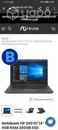 Notebook HP 240 G7 14 i3 4GB RAM 240GB SSD