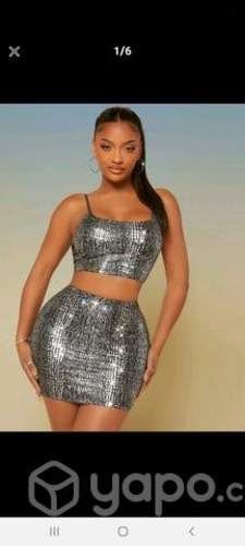 Conjunto platinado de fiesta Nuevo S-M-L