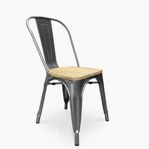 Pack 4 Sillas metálicas estilo Tolix