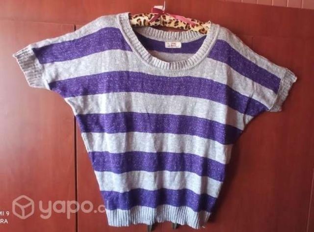 Polera de hilo manga murciélago