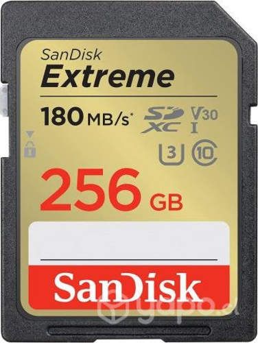 Memoria Sd Sandisk Extreme 256gb 180mb/s C10, A2
