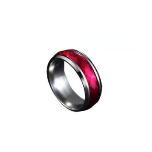 Anillo Titanio Rojo Anillos Juveniles Acero Quirur