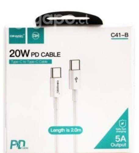 Cable Carga rápida celular Usb Tipo C a Tipo C 20W